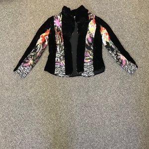 Vintage Alberto Makali Mixed Media Velvet Jacket